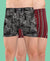 T.T. Men Desire Super Combed Cotton Printed Snug Fit Long Trunks For Men Pack Of 2 Grey-Maroon