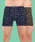 T.T. Men Desire Super Combed Cotton Printed Snug Fit Long Trunks For Men Pack Of 2 D.Brown-Navy