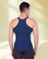 T.T. Men DesignerGym Vest Pack Of 2 Blue-Grey -Red-Blue