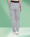 HiFlyers Women Comfort Fit Solid Cotton Trackpant Grey Melange