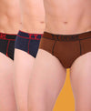 T.T. Men Desire Brief Solid Pack Of 3 Assorted Colors