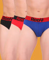 T.T. Men Addy Brief Solid Pack Of 3 Assorted Colors