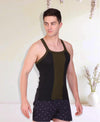 T.T. Men DesignerGym Vest Pack Of 3 Black-Red -Blue-Grey -Black-Olive