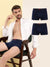 HiFlyers Men'S Cotton Spandex Odour-Free, Long Lasting Comfort, All Day Fresh And Confidence Dark Knight Collection Solid Trunks Pack Of 3 Navy