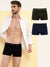 HiFlyers Men'S Cotton Spandex Odour-Free, Long Lasting Comfort, All Day Fresh And Confidence Dark Knight Collection Solid Trunks Pack Of 3 Black-Navy-Olive