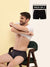 HiFlyers Men'S Cotton Spandex Odour-Free, Long Lasting Comfort, All Day Fresh And Confidence Dark Knight Collection Solid Trunks Pack Of 2 Black-Grey