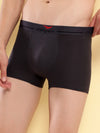 HiFlyers Men'S Cotton Spandex Odour-Free, Long Lasting Comfort, All Day Fresh And Confidence Dark Knight Collection Solid Trunks Pack Of 2 Black-Grey