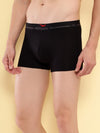 HiFlyers Men'S Cotton Spandex Odour-Free, Long Lasting Comfort, All Day Fresh And Confidence Dark Knight Collection Solid Trunks Pack Of 1 Black