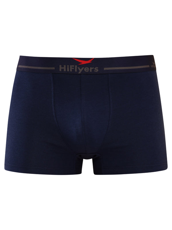 HiFlyers Men'S Cotton Spandex Odour-Free, Long Lasting Comfort, All Day Fresh And Confidence Dark Knight Collection Solid Trunks Pack Of 1 Navy