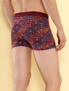 HiFlyers Men'S Odour-Free, Long Lasting Comfort, All Day Fresh And Confidence Cosmic, Kaleidoscope Collection Printed Cotton Spandex Trunk Pack Of 3 Grey-Maroon-Navy