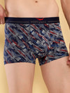 HiFlyers Men'S Odour-Free, Long Lasting Comfort, All Day Fresh And Confidence Cosmic, Kaleidoscope Collection Printed Cotton Spandex Trunk Pack Of 3 Navy