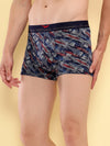 HiFlyers Men'S Odour-Free, Long Lasting Comfort, All Day Fresh And Confidence Cosmic, Kaleidoscope Collection Printed Cotton Spandex Trunk Pack Of 2 Navy