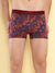 HiFlyers Men'S Odour-Free, Long Lasting Comfort, All Day Fresh And Confidence Cosmic, Kaleidoscope Collection Printed Cotton Spandex Trunk Pack Of 1 Maroon