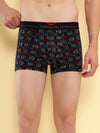 HiFlyers Men'S Odour-Free, Long Lasting Comfort, All Day Fresh And Confidence Cosmic, Kaleidoscope Collection Printed Cotton Spandex Trunk Pack Of 2 Black-Olive