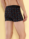 HiFlyers Men'S Odour-Free, Long Lasting Comfort, All Day Fresh And Confidence Cosmic, Kaleidoscope Collection Printed Cotton Spandex Trunk Pack Of 2 Black-Olive