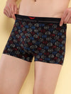 HiFlyers Men'S Odour-Free, Long Lasting Comfort, All Day Fresh And Confidence Cosmic, Kaleidoscope Collection Printed Cotton Spandex Trunk Pack Of 2 Black-Maroon