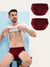 HiFlyers Men'S Silky Soft Odour Free Fabric For Luxurious All-Day Wear Dark Knight Collection Solid Micro Modal Brief Pack Of 3 Maroon