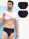 HiFlyers Men'S Silky Soft Odour Free Fabric For Luxurious All-Day Wear Dark Knight Collection Solid Micro Modal Brief Pack Of 3 Navy