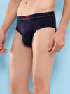 HiFlyers Men'S Silky Soft Odour Free Fabric For Luxurious All-Day Wear Dark Knight Collection Solid Micro Modal Brief Pack Of 3 Navy