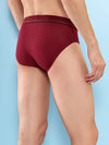 HiFlyers Men'S Silky Soft Odour Free Fabric For Luxurious All-Day Wear Dark Knight Collection Solid Micro Modal Brief Pack Of 2 Maroon-Olive
