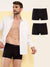 HiFlyers Men'S Silky Soft Odour Free Fabric For Luxurious All-Day Wear Dark Knight Collection Solid Micro Modal Trunk Pack Of 3 Black