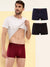 HiFlyers Men'S Silky Soft Odour Free Fabric For Luxurious All-Day Wear Dark Knight Collection Solid Micro Modal Trunk Pack Of 3 Black-Maroon-Navy