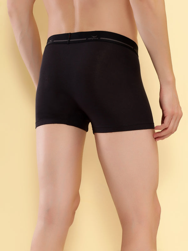 HiFlyers Men'S Silky Soft Odour Free Fabric For Luxurious All-Day Wear Dark Knight Collection Solid Micro Modal Trunk Pack Of 2 Black-Olive