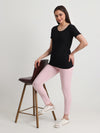 HiFlyers Women Regular FitSolid Cotton Lycra Kurti Pant/Legging/ Jegging Pink