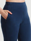 HiFlyers Women Regular FitSolid Cotton Lycra Kurti Pant/Legging/ Jegging Navy