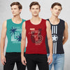 T.T. Men Cool Cotton Printed Regular Fit Round Neck Muscle Tees Pack Of 3 Green-Maroon-Navy