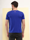 T.T. Men Slim Fit Poly Jersey Round Neck Half Sleeve T-Shirt Pack Of 2 Skin-Royal