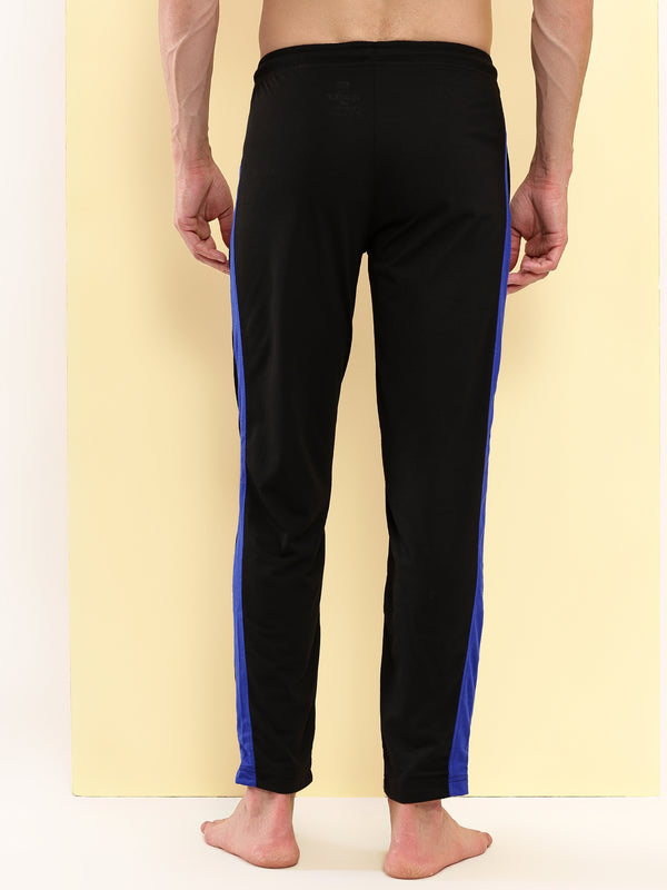 T.T. Men Regular Fit Poly Jersey Cut And Sew Trackpant Pack Of 3-Black-Grey-Navy