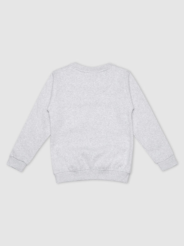 HiFlyers Girls Regular Fit | Premium Cotton Fleece |Full Sleeves|Round Neck|Trendy Winter Wear| Sweatshirts For Boys And Girls -Grey