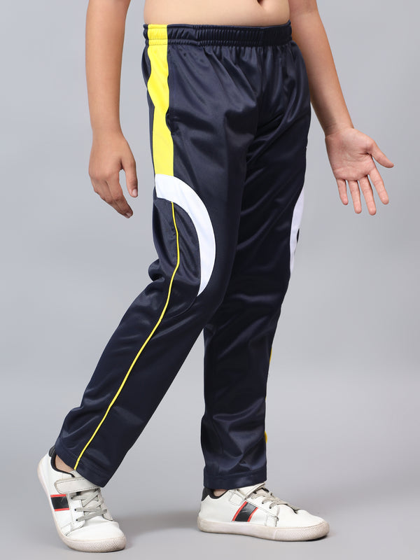 HiFlyers Kids Regular Fit |Cut And Sew Design|Sports Casual Wear| With 2 Side Pockets|Trackpant -Navy