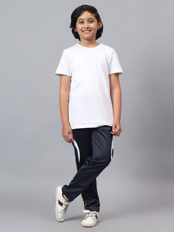 HiFlyers Kids Regular Fit |Cut And Sew Design|Sports Casual Wear| With 2 Side Pockets|Trackpant -Navy
