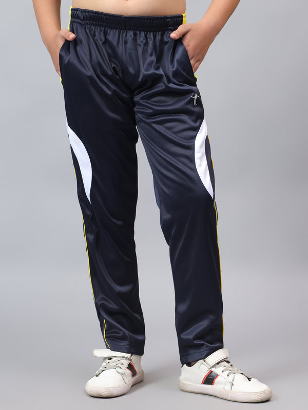 HiFlyers Kids Regular Fit |Cut And Sew Design|Sports Casual Wear| With 2 Side Pockets|Trackpant -Navy