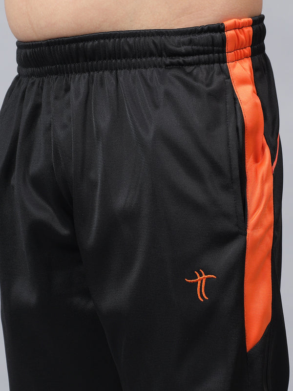 HiFlyers Kids Regular Fit | Cut And Sew Design|Sports Casual Wear| With 2 Side Pockets|Trackpant -Black