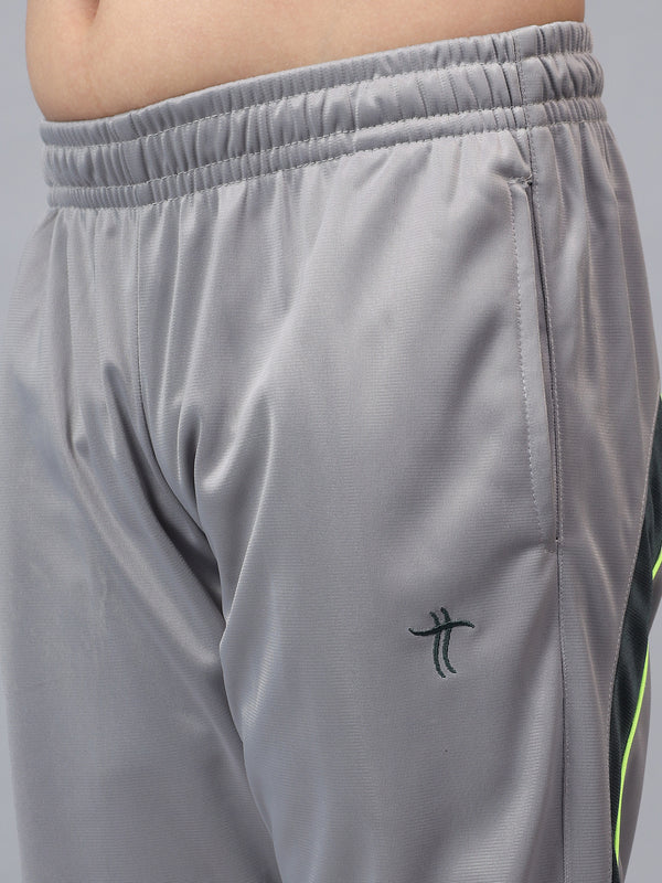 HiFlyers Kids Regular Fit |Polyster| Cut And Sew Design|Sports Casual Wear| With 2 Side Pockets|Trackpant -Grey
