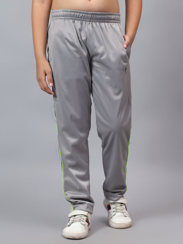 HiFlyers Kids Regular Fit |Polyster| Cut And Sew Design|Sports Casual Wear| With 2 Side Pockets|Trackpant -Grey