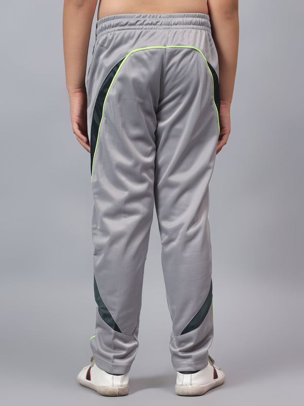 HiFlyers Kids Regular Fit |Polyster| Cut And Sew Design|Sports Casual Wear| With 2 Side Pockets|Trackpant -Grey