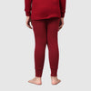 T.T. Boys & Girls |Slim Fit| Cotton Fleece |Inner Elastic|Trendy Winter Wear|Dyed Thermal Trouser Pack Of 2-Red-Black