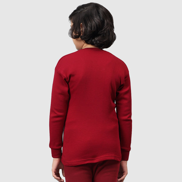 T.T. Boys & Girls |Slim Fit| Cotton Fleece |Full Sleeves|Round Neck|Trendy Winter Wear|Dyed Top Pack Of 3-Red-Blue-Black