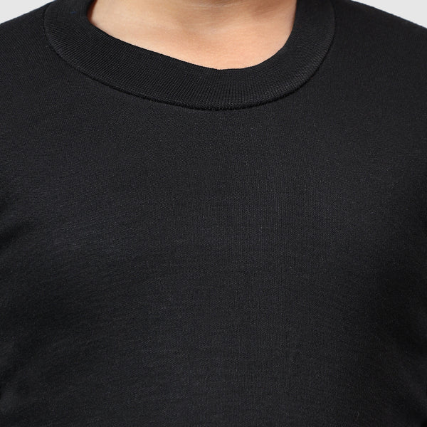 T.T. Boys & Girls |Slim Fit| Cotton Fleece |Full Sleeves|Round Neck|Trendy Winter Wear|Dyed Top Pack Of 2-Red-Black