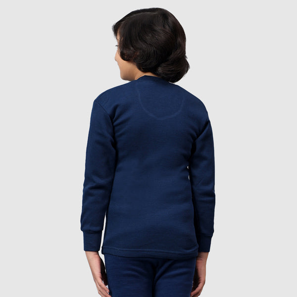 T.T. Boys & Girls |Slim Fit| Cotton Fleece |Full Sleeves|Round Neck|Trendy Winter Wear|Dyed Top Pack Of 2-Blue-Red