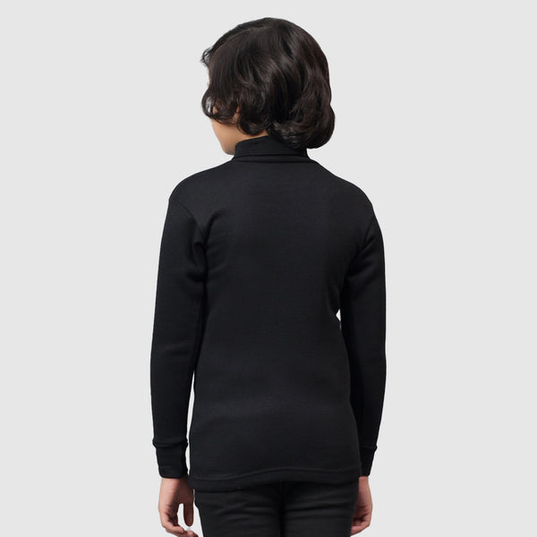 T.T. Boys & Girls |Slim Fit| Cotton Fleece |Full Sleeves|High Neck|Trendy Winter Wear|Dyed Top Pack Of 2-Red-Black