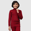T.T. Boys & Girls |Slim Fit| Cotton Fleece |Full Sleeves|High Neck|Trendy Winter Wear|Dyed Top Pack Of 2-Red-Black