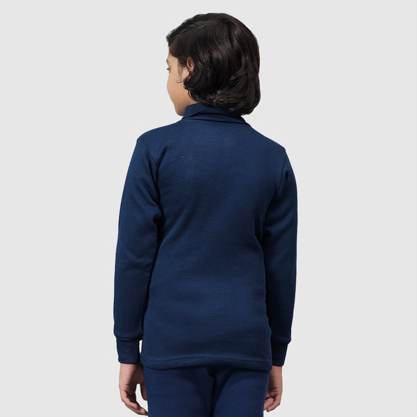 T.T. Boys & Girls |Slim Fit| Cotton Fleece |Full Sleeves|High Neck|Trendy Winter Wear|Dyed Top Pack Of 2-Blue-Red