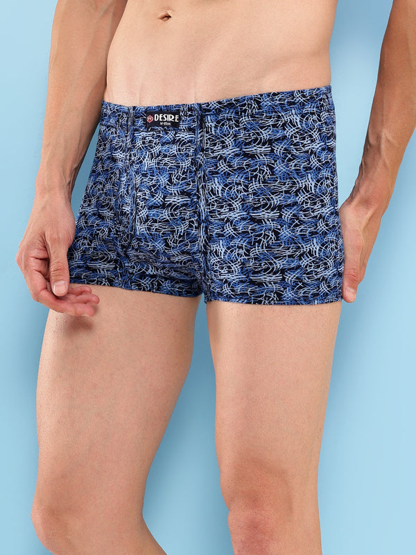 T.T. Men Desire Super Combed Cotton Printed Snug Fit Mini Trunks For Men Pack Of 3 Green-Brown-Sky Blue