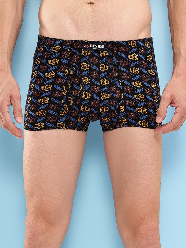 T.T. Men Desire Super Combed Cotton Printed Snug Fit Mini Trunks For Men Pack Of 3 Green-Brown-Navy