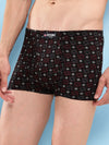 T.T. Men Desire Super Combed Cotton Printed Snug Fit Mini Trunks For Men Pack Of 3 Black-Brown-Navy